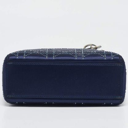 Dior Mini Lady Dior Tote – Navy Blue Crystal Satin