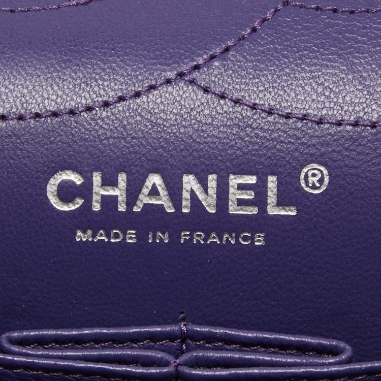 Chanel Purple Quilted Leather Reissue 2.55 Classic 227