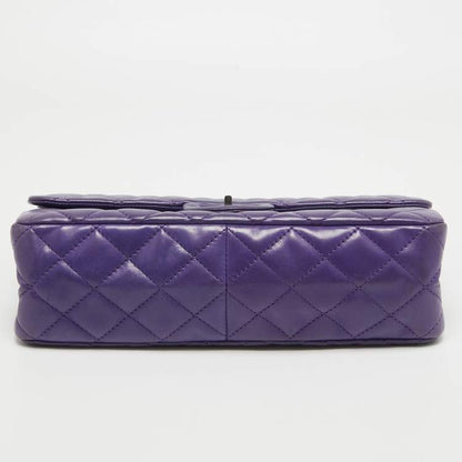 Chanel Purple Quilted Leather Reissue 2.55 Classic 227