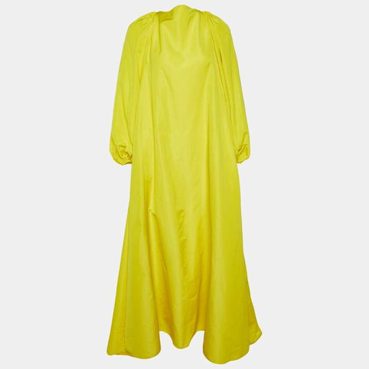 Valentino Yellow Faille Open Back Maxi Dress – Size M – Brand New