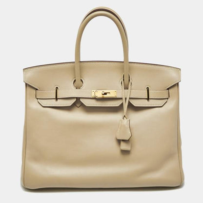 Hermès Birkin 35 Beige Swift Leather Bag