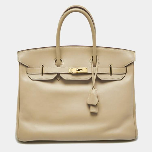 Hermès Birkin 35 Beige Swift Leather Bag