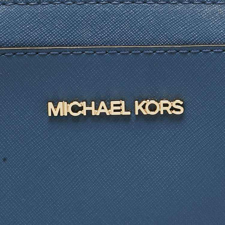 Michael Kors Blue Leather Large Crossbody Bag