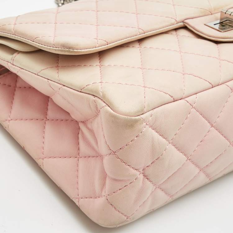 Chanel Pink Ombre Quilted Leather Reissue 2.55