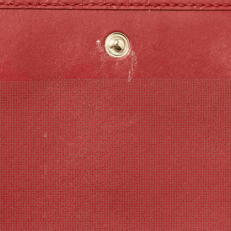 Gucci Red Leather Flap Wallet on Strap