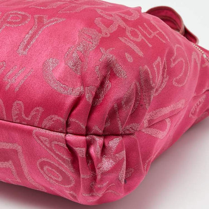 Coach Pink Canvas & Patent Leather Poppy Glam Tote