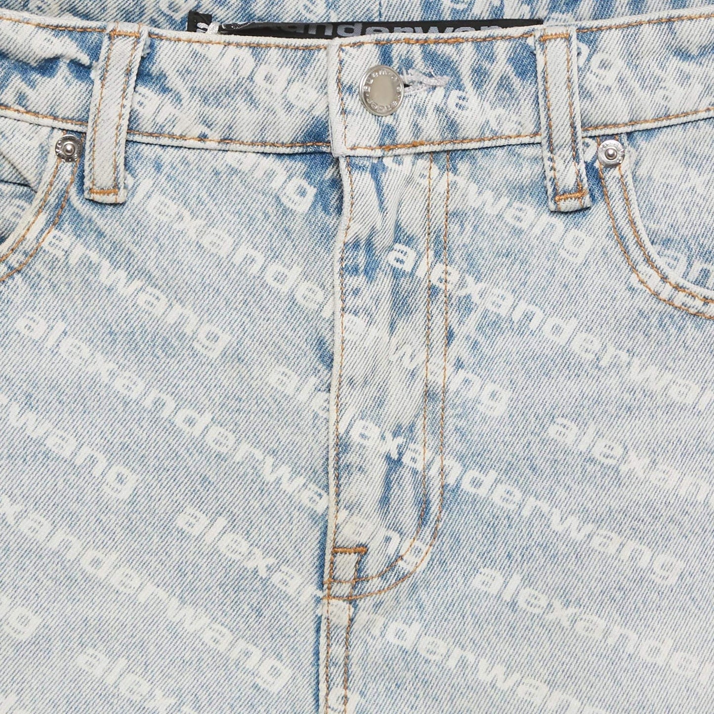 Alexander Wang Blue Denim Bite Highrise Shorts S/Waist 27"