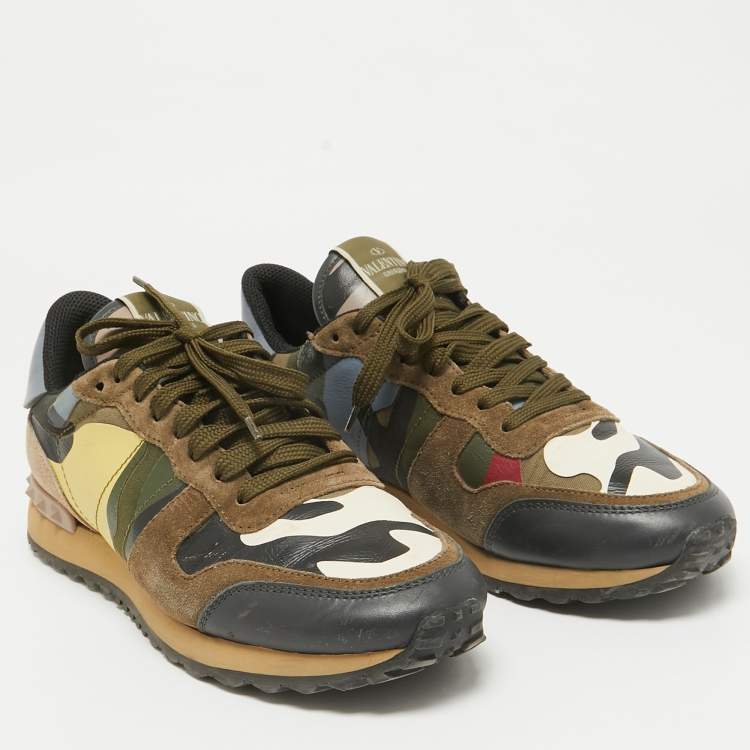 Valentino Multicolor Leather Rockrunner Sneakers 39.5