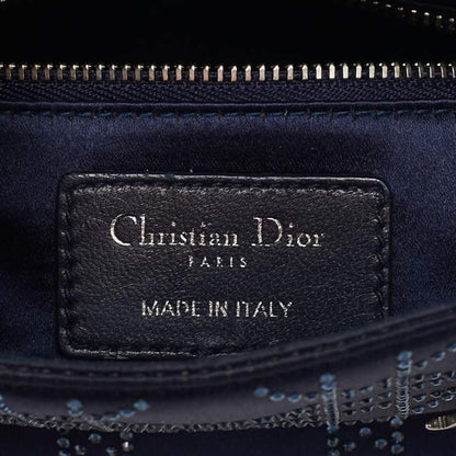 Dior Mini Lady Dior Tote – Navy Blue Crystal Satin