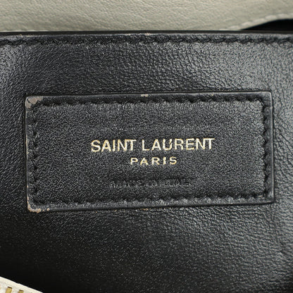 YSL Vintage Blanc College Medium Shoulder Bag