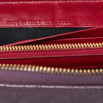Dior Purple Lady Dior Zip Wallet