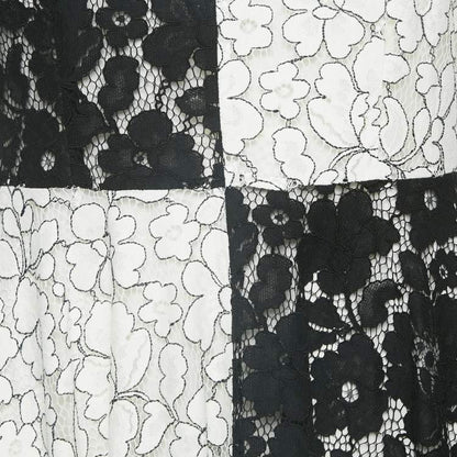 CH Carolina Herrera Black & White Floral Lace Midi Dress – Size L – Brand New