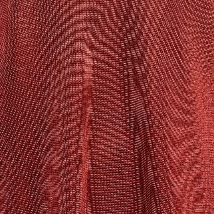 Valentino Red Ostrich Feather Trim Knit V-Neck Sweatshirt – Size S
