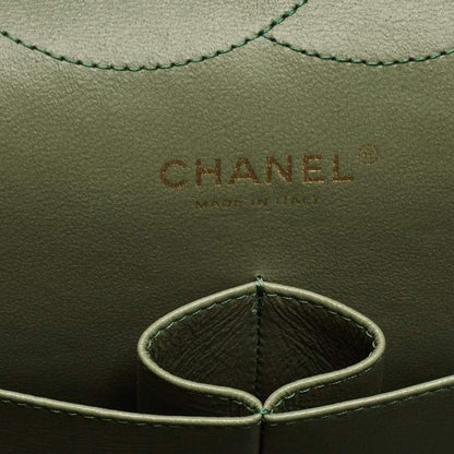 Chanel Green Caviar Leather Jumbo Classic Double Flap Bag