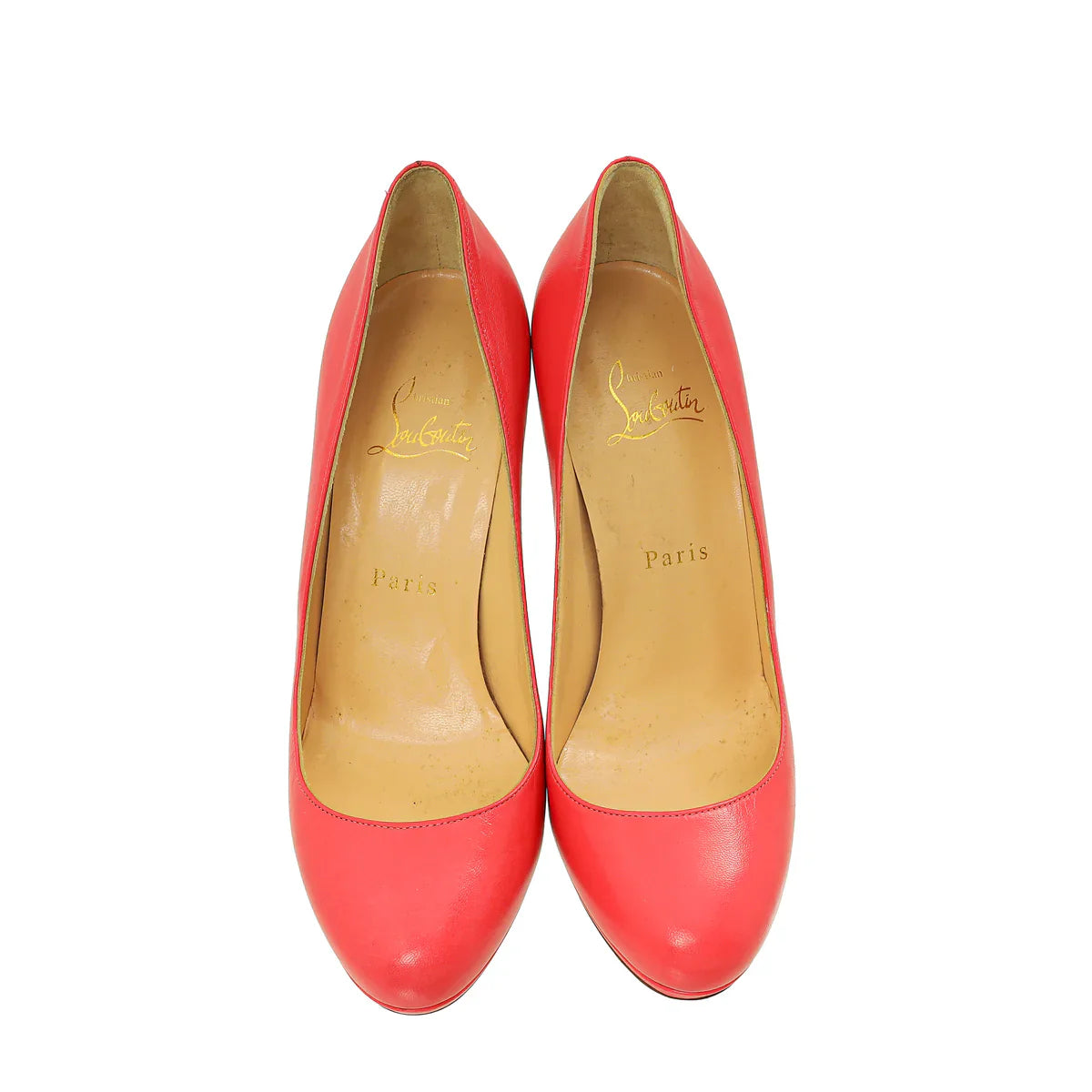 Christian Louboutin Coral New Simple Leather Pumps - Size 37