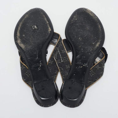 Louis Vuitton Monogram Denim Thong Sandals Size 37