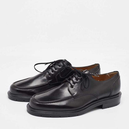 Salvatore Ferragamo Black Leather Derby Shoes – Men’s Size 41.5 - Brand New