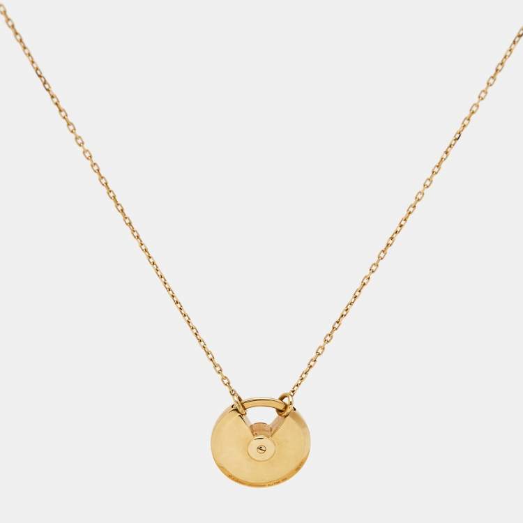 Cartier Amulette De Cartier Lapis Lazuli Diamond 18k Yellow Gold Necklace