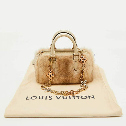 Louis Vuitton Mink Fur Nano Speedy Bag – Monogram Chain