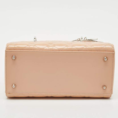 Dior Medium Lady Dior Tote – Peach Patent Cannage Leather