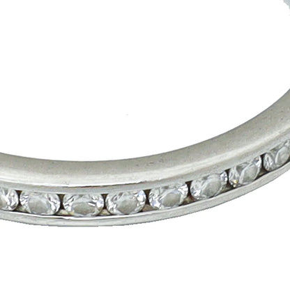 Tiffany & Co Platinum Diamond Soleste Half Eternity Ring Size 51