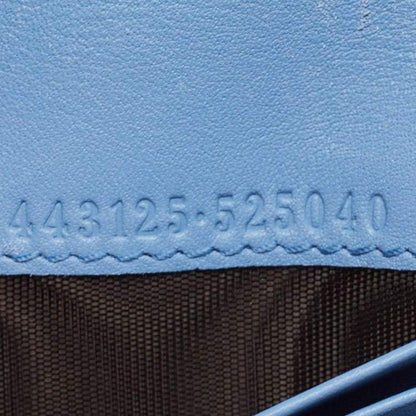 Gucci Blue Matelassé Leather GG Marmont Card Case