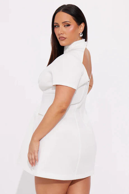 White Mini Dress – Courthouse Wedding Dress & Bridal Shower Pre-Order