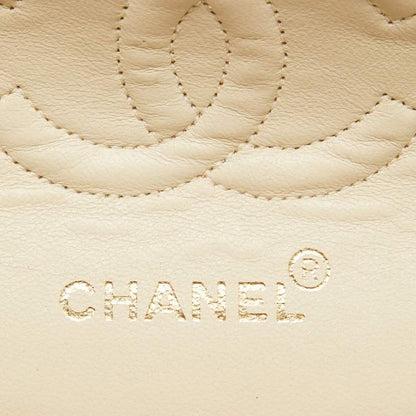 Chanel Small Classic Double Flap Bag in Cream Quilted Leather
