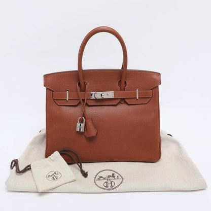 Hermès Noisette Evercolor Leather Palladium Hardware Birkin 30 Bag