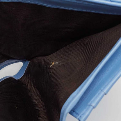 Gucci Blue Matelassé Leather GG Marmont Card Case