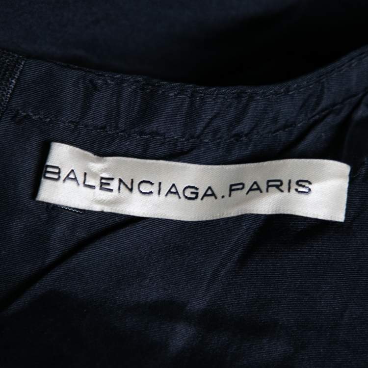 Balenciaga Black Silk Bead Embellished Sleeveless Dress – Size M