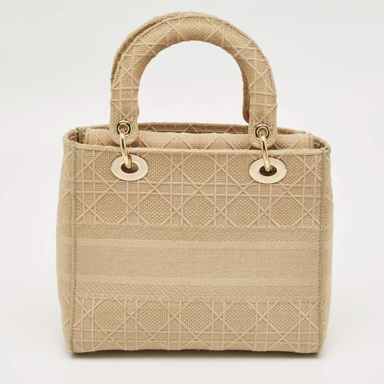 Dior Medium Lady D-Lite Tote in Beige