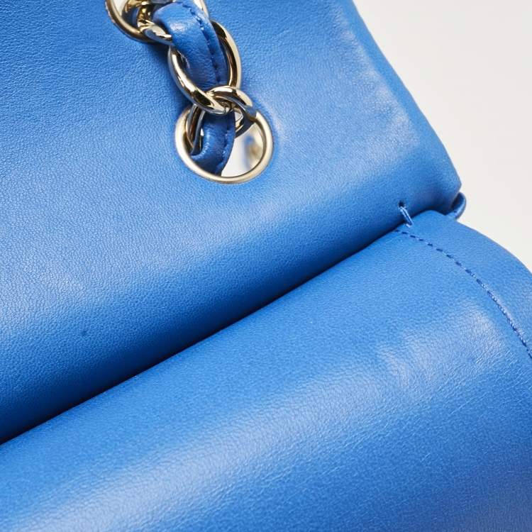 Chanel Blue Quilted Leather Jumbo Classic Double Flap Bag