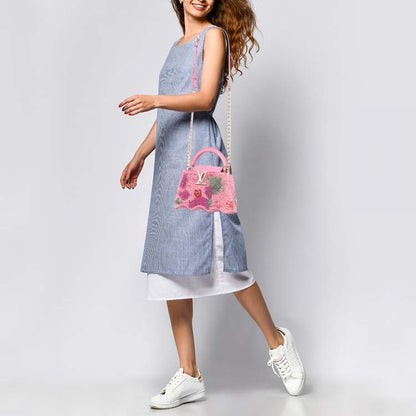 Louis Vuitton Capucines Mini – Rose Embroidered