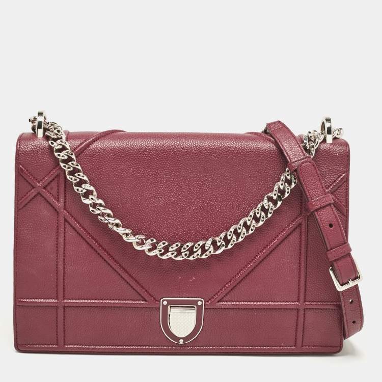 Dior Large Burgundy Shoulder Bag