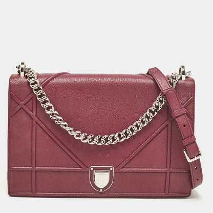 Dior Large Burgundy Shoulder Bag
