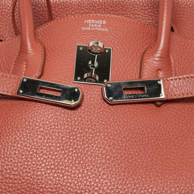 Hermès Sanguine Taurillon Clémence Leather Birkin 35 Bag