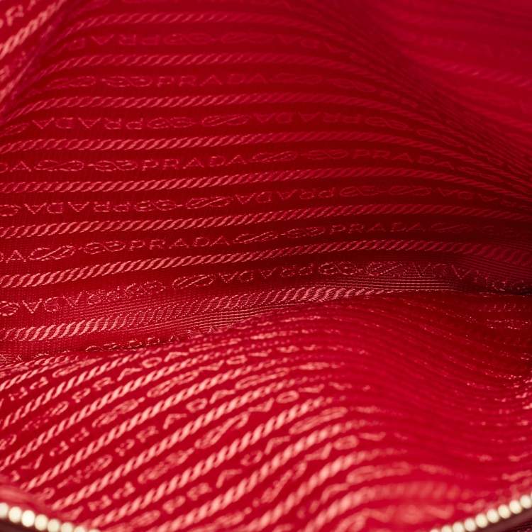 Prada Red Saffiano Lux Leather Medium Tote