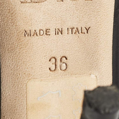 Dior Black Leather Zipped Ankle Length Boots Size 36