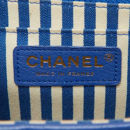 Chanel Blue Chevron Leather Medium Coco Envelope Flap Bag – Gold Hardware