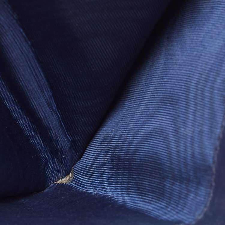 Dior Navy Blue Leather D Fence Zip Wallet