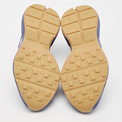 Gucci Blue Leather NY Yankees Rhyton Sneakers 41.5