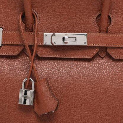 Hermès Noisette Evercolor Leather Palladium Hardware Birkin 30 Bag