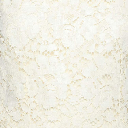 Dolce & Gabbana Cream Floral Lace Midi Dress – Size S