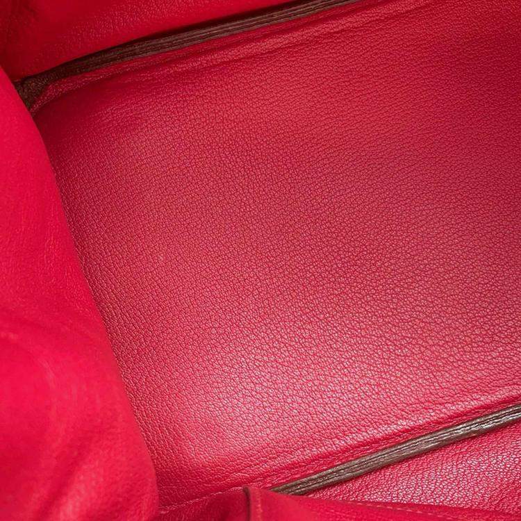 Hermès Birkin 35 Rouge Casaque Taurillon Clémence Bag