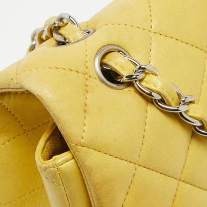 Chanel Yellow Quilted Lambskin Maxi Classic Single Flap Bag – Fair Condition