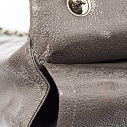 Chanel Grey Maxi Double Flap Bag – Classic Quilted XL