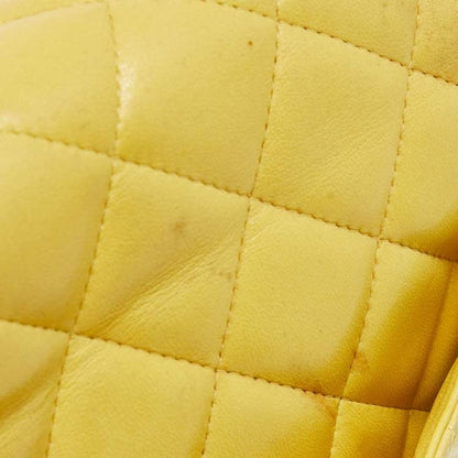 Chanel Yellow Quilted Lambskin Maxi Classic Single Flap Bag – Fair Condition