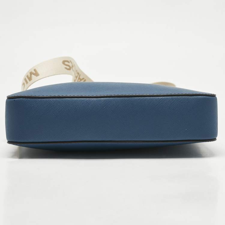 Michael Kors Blue Leather Large Crossbody Bag