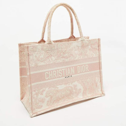 Dior Pink Embroidered Canvas Small Dioriviera Book Tote – Medium